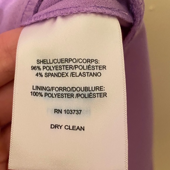 Donna Morgan Lavender Halter Ruffle Dress - Picture 10 of 12